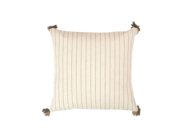 AMMOS 6 ΔΙΑΚΟΣΜΗΤΙΚΟ ΜΑΞΙΛΑΡΙ 45x45cm ΥΦΑΣΜΑ ΜΠΕΖ ΒΑΜΒΑΚΙ