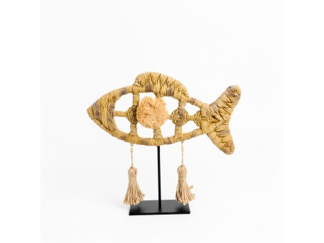 QUERSUS 2 ΔΙΑΚΟΣΜΗΤΙΚΟ ΨΑΡΙ 34x8x34cm POLYRESIN ΦΥΣΙΚΟ ΜΕΤΑΛΛΟ