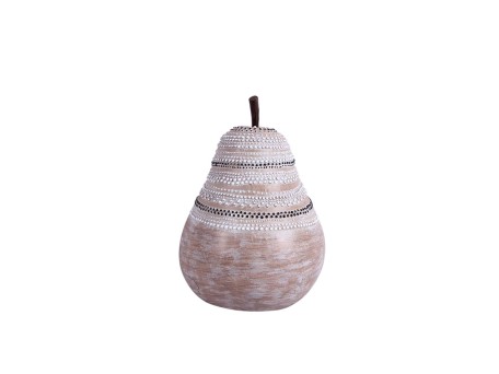 ULMUS ΔΙΑΚΟΣΜΗΤΙΚΟ ΑΧΛΑΔΙ 17x16x23cm POLYRESIN ΦΥΣΙΚΟ ΛΕΥΚΟ