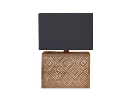 OLIVA NATURAL/DIONE ΦΩΤΙΣΤΙΚΟ ΕΠΙΤΡΑΠΕΖΙΟ 28x10x42cm ΞΥΛΟ ΚΑΦΕ ΥΦΑΣΜΑ ΜΑΥΡΟ