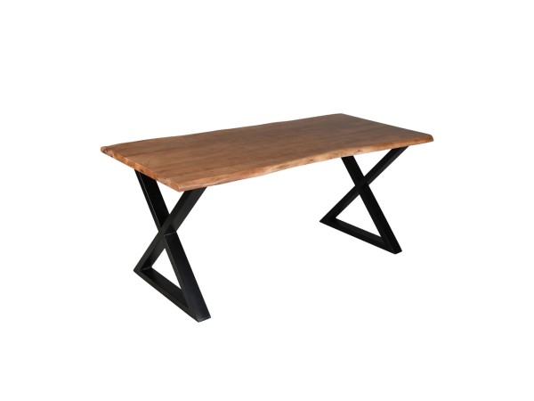 MINGLE ΤΡΑΠΕΖΙ ΚΑΡΥΔΙ ΜΑΥΡΟ 180x80x76cm