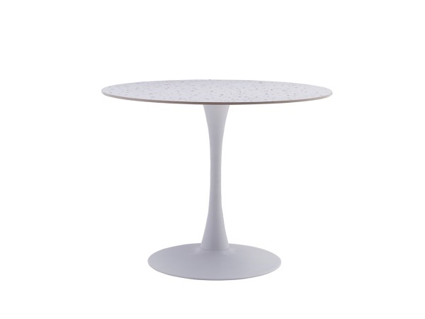 NOUGAT ΤΡΑΠΕΖΙ ΡΟΤΟΝΤΑ TERRAZZO 100x100x75cm