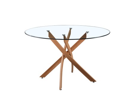 ETERNO ΤΡΑΠΕΖΙ ΔΙΑΦΑΝΟ 120x120x75cm