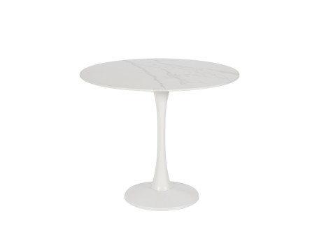 ICE ΤΡΑΠΕΖΙ ΡΟΤΟΝΤΑ ΑΣΠΡΟ 90x90x75cm