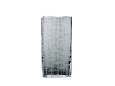 GRAVIR GREY ΒΑΖΟ 16x12x33cm ΓΥΑΛΙ ΓΚΡΙ
