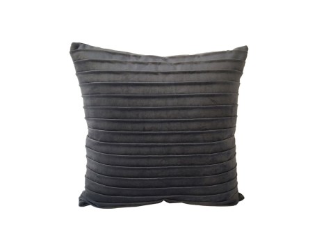 PLISSE ΔΙΑΚΟΣΜΗΤΙΚΟ ΜΑΞΙΛΑΡΙ 45x45cm ΒΕΛΟΥΔΟ ΓΚΡΙ