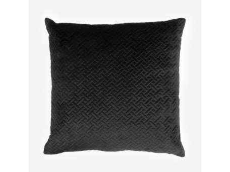 DIAGONAL ΔΙΑΚΟΣΜΗΤΙΚΟ ΜΑΞΙΛΑΡΙ 45x45cm ΒΕΛΟΥΔΟ ΜΑΥΡΟ