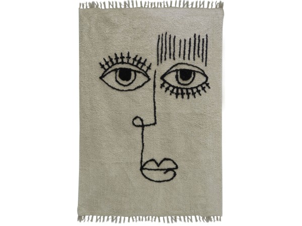 FACE ΧΑΛΑΚΙ 60x90cm ΒΑΜΒΑΚΙ ΜΠΕΖ ΜΑΥΡΟ FACE ΧΑΛΑΚΙ 60x90cm ΒΑΜΒΑΚΙ ΜΠΕΖ ΜΑΥΡΟ