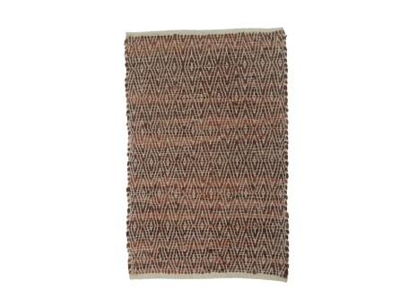 ROMBO ΧΑΛΑΚΙ 60x90cm ΔΕΡΜΑ ΚΑΦΕ ΜΠΕΖ