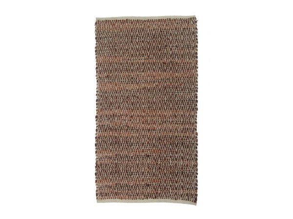 ROMBO ΧΑΛΙ ΔΙΑΔΡΟΜΟΥ 70x150cm ΔΕΡΜΑ ΚΑΦΕ ΜΠΕΖ