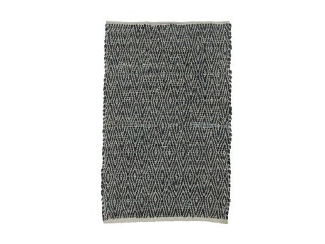 ROMBO ΧΑΛΑΚΙ 60x90cm ΔΕΡΜΑ ΜΑΥΡΟ ΜΠΕΖ