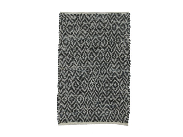 ROMBO ΧΑΛΑΚΙ 60x90cm ΔΕΡΜΑ ΜΑΥΡΟ ΜΠΕΖ