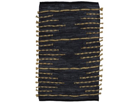EDJE ΧΑΛΑΚΙ 60x90cm ΔΕΡΜΑ ΜΑΥΡΟ ΜΠΕΖ ΓΙΟΥΤΑ
