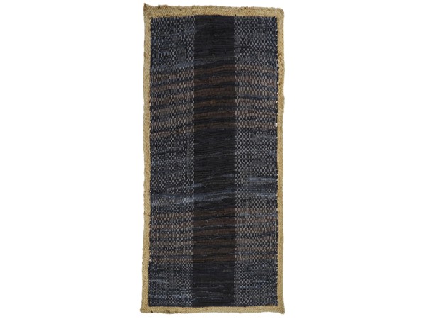 DARK ΧΑΛΙ ΔΙΑΔΡΟΜΟΥ 70x150cm ΔΕΡΜΑ ΜΑΥΡΟ ΜΠΕΖ ΓΙΟΥΤΑ