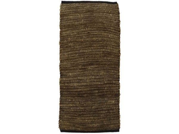 EARTH ΧΑΛΙ ΔΙΑΔΡΟΜΟΥ 70x150cm ΓΙΟΥΤΑ ΜΠΕΖ ΜΑΥΡΟ ΒΑΜΒΑΚΙ