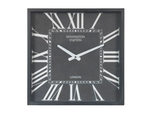 SQUARE ΡΟΛΟΪ ΤΟΙΧΟΥ 40x40x9cm ΜΕΤΑΛΛΟ ΜΑΥΡΟ ΛΕΥΚΟ ΓΥΑΛΙ