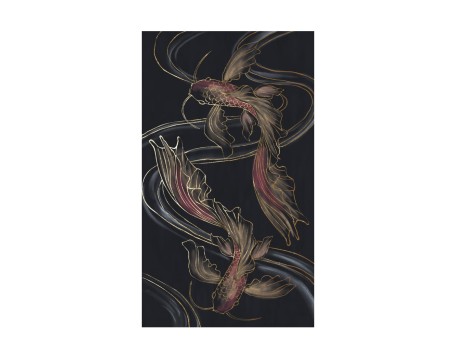 FISH IN LOVE ΠΙΝΑΚΑΣ ΔΙΑΚΟΣΜΗΣΗΣ 70x120x4cm ΚΑΜΒΑΣ ΠΟΛΥΧΡΩΜΟ