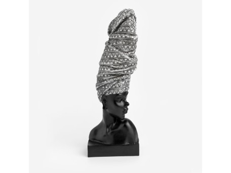 DAME 1 ΔΙΑΚΟΣΜΗΤΙΚΗ ΦΙΓΟΥΡΑ 16x14x44cm POLYRESIN ΜΑΥΡΟ ΛΕΥΚΟ