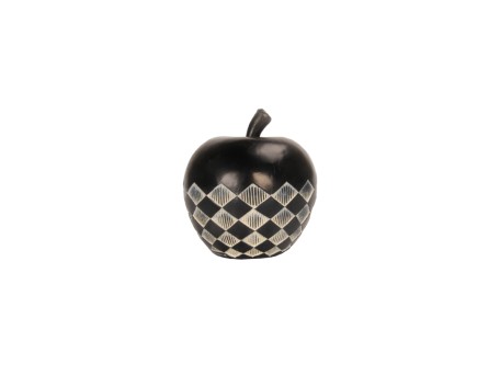 FRUIT BLACK 2 ΔΙΑΚΟΣΜΗΤΙΚΟ ΜΗΛΟ 12x12x13cm POLYRESIN ΜΑΥΡΟ ΛΕΥΚΟ