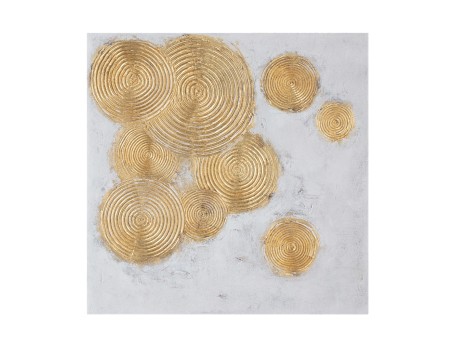 FESTOS ΠΙΝΑΚΑΣ ΔΙΑΚΟΣΜΗΣΗΣ 82x82x5cm ΚΑΜΒΑΣ ΧΡΥΣΟ ΛΕΥΚΟ ΞΥΛΟ ΧΡΥΣΟ