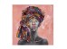 AFRICAN GIRL ΠΙΝΑΚΑΣ ΔΙΑΚΟΣΜΗΣΗΣ 80x80x4cm ΚΑΜΒΑΣ ΠΟΛΥΧΡΩΜΟ ΞΥΛΟ