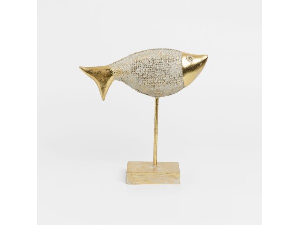 SAKANA ΔΙΑΚΟΣΜΗΤΙΚΟ ΨΑΡΙ 22x6x22cm POLYRESIN ΧΡΥΣΟ