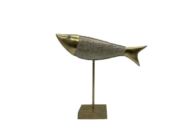 SAKANA ΔΙΑΚΟΣΜΗΤΙΚΟ ΨΑΡΙ 26x6x24cm POLYRESIN ΧΡΥΣΟ