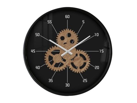 ZEIST 1 ΡΟΛΟΪ ΤΟΙΧΟΥ 40x40x6cm ΜΕΤΑΛΛΟ ΜΑΥΡΟ ΦΥΣΙΚΟ MDF ΛΕΥΚΟ