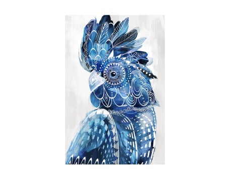 BLUE MAJOR ΠΙΝΑΚΑΣ ΔΙΑΚΟΣΜΗΣΗΣ 80x120x4cm ΚΑΜΒΑΣ ΛΕΥΚΟ ΜΠΛΕ ΞΥΛΟ