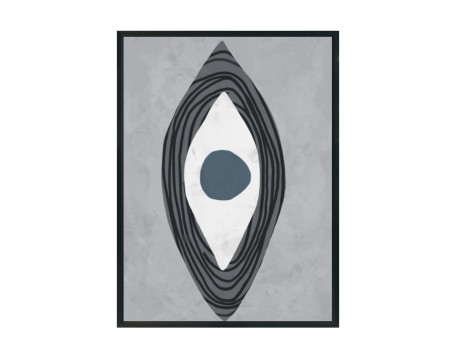 OEIL ΠΙΝΑΚΑΣ ΔΙΑΚΟΣΜΗΣΗΣ 60x90x5cm ΚΑΜΒΑΣ ΓΚΡΙ ΜΑΥΡΟ ΞΥΛΟ ΜΑΥΡΟ