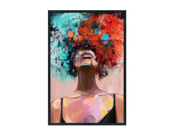 BENNADA ΠΙΝΑΚΑΣ ΔΙΑΚΟΣΜΗΣΗΣ 80x100x5cm ΚΑΜΒΑΣ ΠΟΛΥΧΡΩΜΟ ΞΥΛΟ ΜΑΥΡΟ