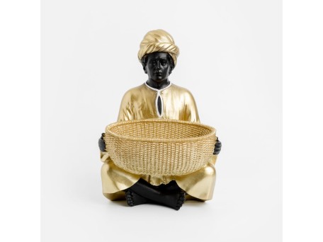 VEDAS ΔΙΑΚΟΣΜΗΤΙΚΗ ΦΙΓΟΥΡΑ 19x18x27cm POLYRESIN ΧΡΥΣΟ ΜΑΥΡΟ