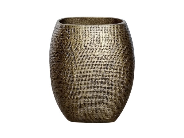 KALSU ΒΑΖΟ 19x10x24cm ΑΛΟΥΜΙΝΙΟ ΧΡΥΣΟ ΑΝΤΙΚΕ