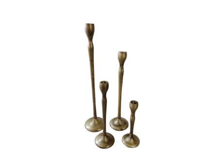 JOLIE ΚΗΡΟΠΗΓΙΟ SET 4ΤΜΧ 13x13x50cm ΑΛΟΥΜΙΝΙΟ ΧΡΥΣΟ ΑΝΤΙΚΕ