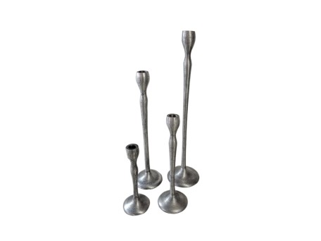 JOLIE ΚΗΡΟΠΗΓΙΟ SET 4ΤΜΧ 13x13x50cm ΑΛΟΥΜΙΝΙΟ ΑΣΗΜΙ ΑΝΤΙΚΕ