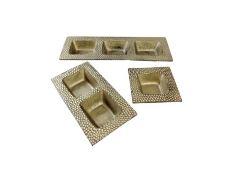 MARTIN ΜΠΩΛ SET 3ΤΜΧ 38x14x5cm ΑΛΟΥΜΙΝΙΟ ΧΡΥΣΟ ΑΝΤΙΚΕ