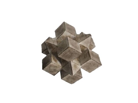 3D CUBE ΔΙΑΚΟΣΜΗΤΙΚΟ ΚΟΜΠΟΣ 15x15x15cm POLYRESIN ΦΥΣΙΚΟ