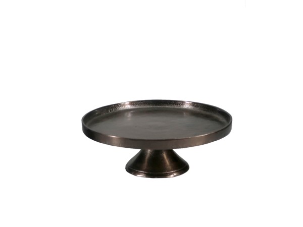 GENNA ΠΛΑΤΩ ΜΕ ΠΟΔΙ 32x32x11cm ΑΛΟΥΜΙΝΙΟ ΜΑΥΡΟ