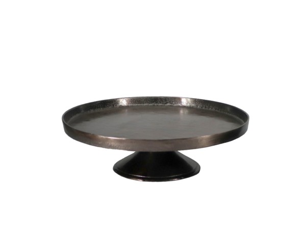 GENNA ΠΛΑΤΩ ΜΕ ΠΟΔΙ 45x45x14.5cm ΑΛΟΥΜΙΝΙΟ ΜΑΥΡΟ