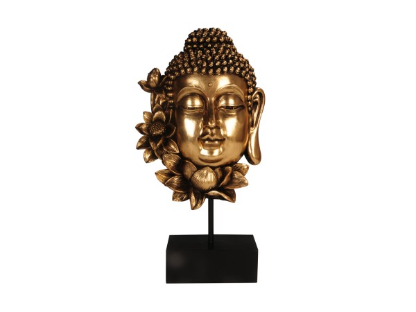 LOTUS BUDDHA ΔΙΑΚΟΣΜΗΤΙΚΟ ΒΟΥΔΑΣ 19x9x35cm POLYRESIN ΧΡΥΣΟ ΜΑΥΡΟ
