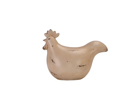GALINHA ΔΙΑΚΟΣΜΗΤΙΚΟ ΚΟΚΚΟΡΑΣ 23x12x18cm POLYRESIN ΜΠΕΖ