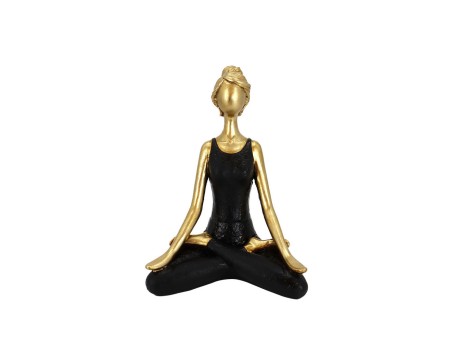 VASANTA ΔΙΑΚΟΣΜΗΤΙΚΗ ΦΙΓΟΥΡΑ 14x9x20cm POLYRESIN ΧΡΥΣΟ ΜΑΥΡΟ