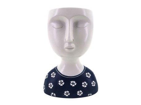 IPAMO BLUE ΚΑΣΠΩ 15x10x19.4cm POLYRESIN ΛΕΥΚΟ ΜΠΛΕ