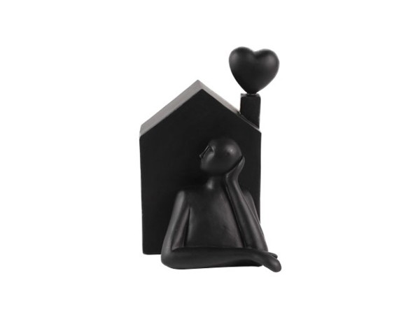 KEMMEL ΔΙΑΚΟΣΜΗΤΙΚΗ ΦΙΓΟΥΡΑ 13x12x18cm POLYRESIN ΜΑΥΡΟ