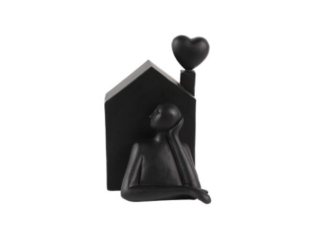 KEMMEL ΔΙΑΚΟΣΜΗΤΙΚΗ ΦΙΓΟΥΡΑ 13x12x18cm POLYRESIN ΜΑΥΡΟ