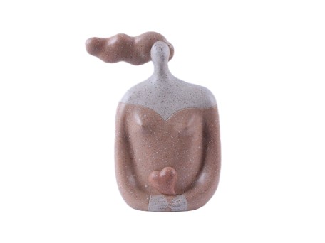 CHEVEU PINK 1 ΔΙΑΚΟΣΜΗΤΙΚΗ ΦΙΓΟΥΡΑ 17x8x21cm POLYRESIN TERRACOTTA ΓΚΡΙ
