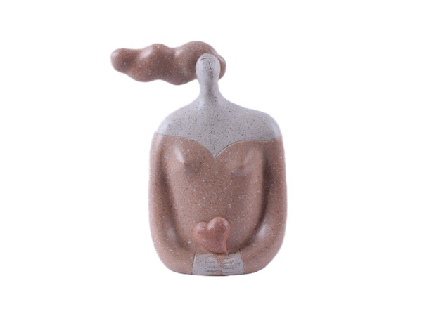 CHEVEU PINK 1 ΔΙΑΚΟΣΜΗΤΙΚΗ ΦΙΓΟΥΡΑ 17x8x21cm POLYRESIN TERRACOTTA ΓΚΡΙ