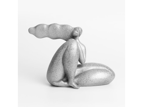 CHEVEU SILVER 2 ΔΙΑΚΟΣΜΗΤΙΚΗ ΦΙΓΟΥΡΑ 24x10x17cm POLYRESIN ΑΣΗΜΙ