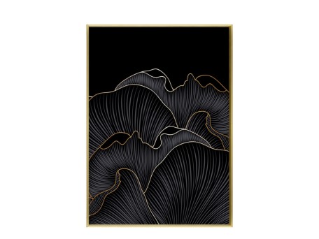 METS ΠΙΝΑΚΑΣ ΔΙΑΚΟΣΜΗΣΗΣ 52x72x4cm ΚΑΜΒΑΣ ΜΑΥΡΟ ΧΡΥΣΟ ΞΥΛΟ ΧΡΥΣΟ