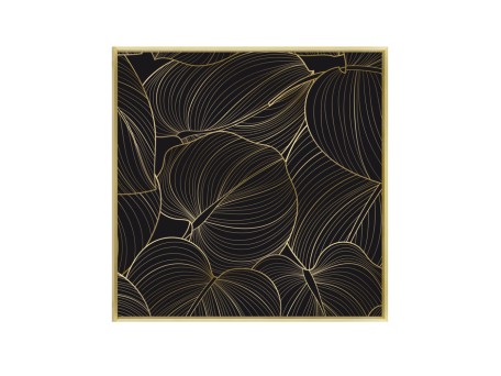 ARBARO ΠΙΝΑΚΑΣ ΔΙΑΚΟΣΜΗΣΗΣ 52x52x4cm ΚΑΜΒΑΣ ΜΑΥΡΟ ΧΡΥΣΟ ΞΥΛΟ ΧΡΥΣΟ